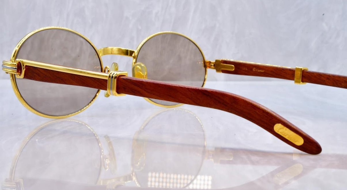 Pre-Owned Wood Frame giverny Sunglasses Champagne Gradient