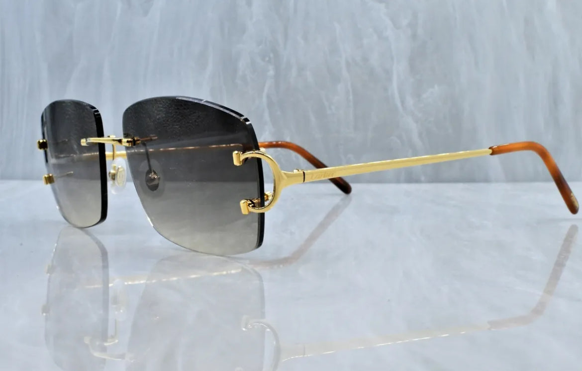 Pre-Owned Cartier C-Decor Sunglasses Smoke Gradient