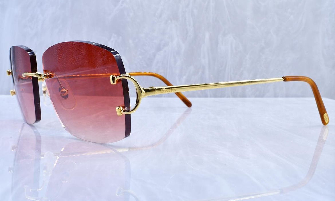Pre-Owned Cartier C-Decor Sunglasses Red Gradient