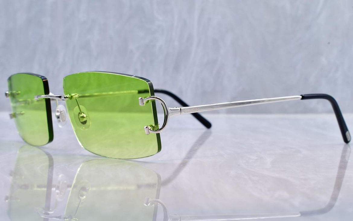 Pre-Owned Cartier C-Decor Sunglasses Lime Gradient