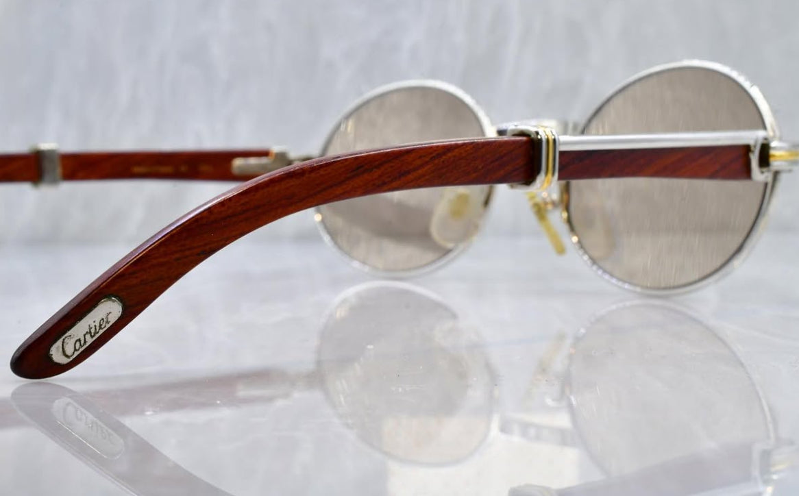 Pre-Owned Wood Frame Sunglasses Bleached Brown Gradient