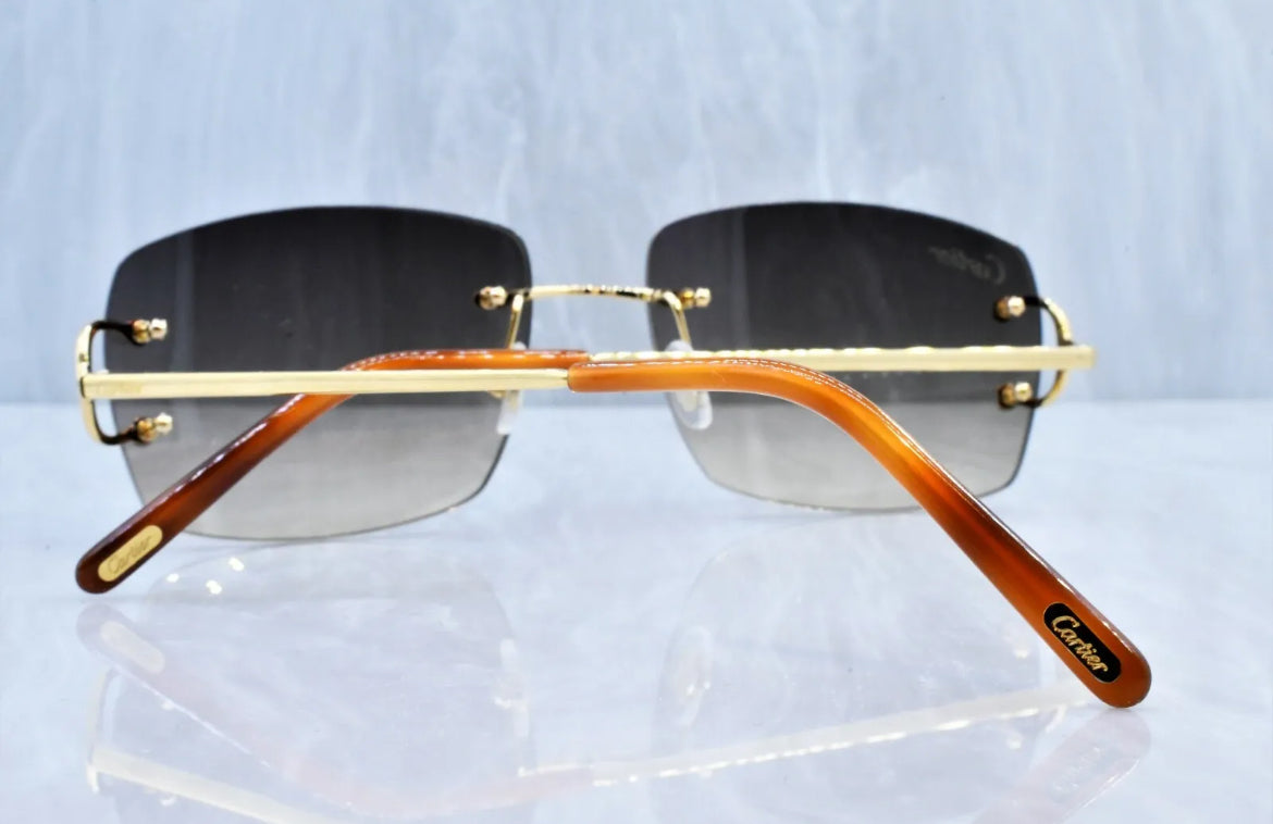 Pre-Owned Cartier C-Decor Sunglasses Smoke Gradient
