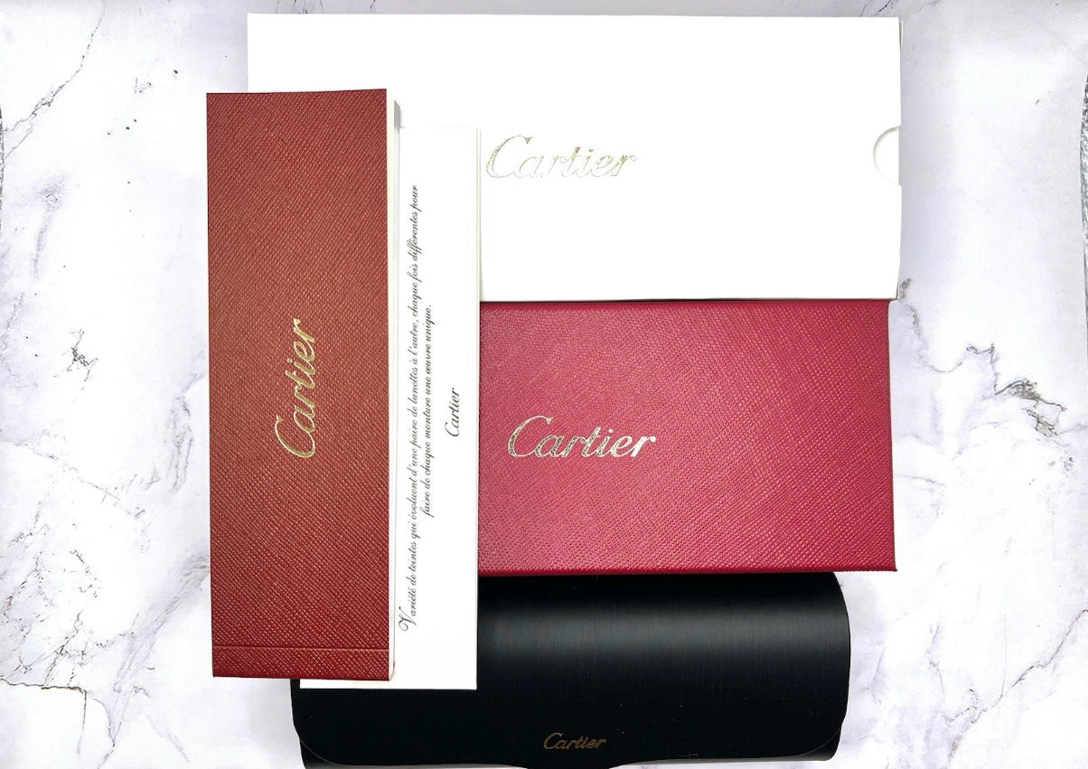 Pre-Owned Cartier Buffalo Horn Premiere Sunglasses Clear