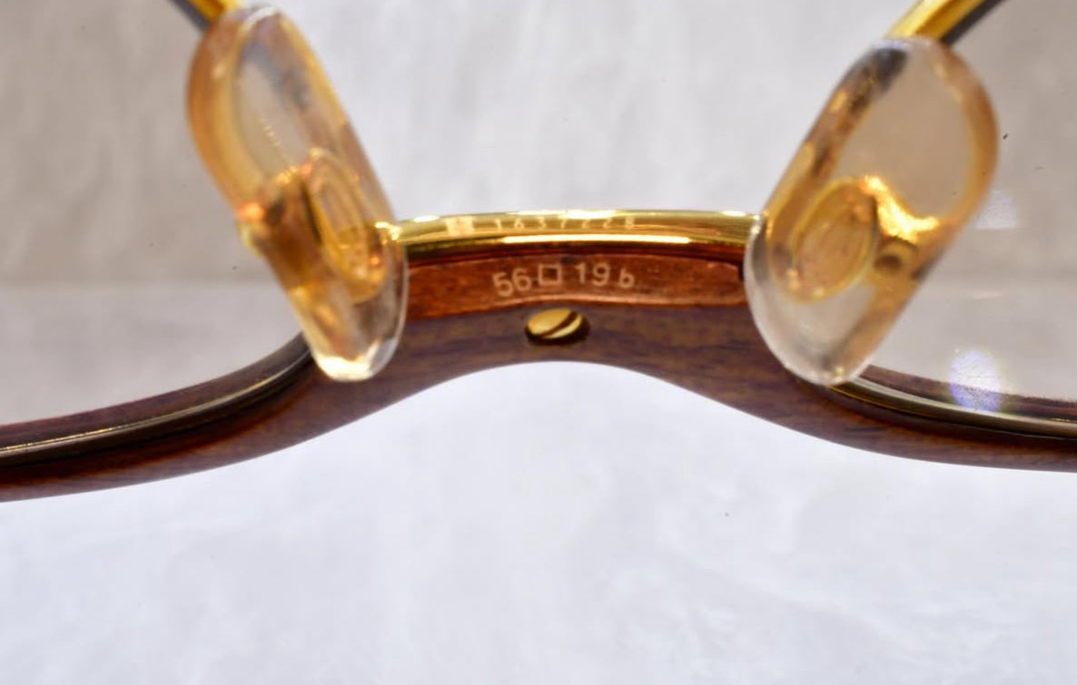 Pre-Owned Malmaison Wood Frame Sunglasses Tan Gradient