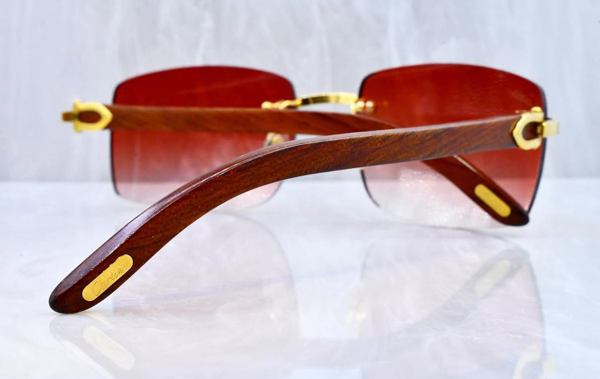 Pre-Owned Wood Frame Gold Rose Gradient