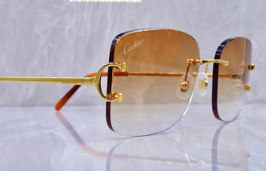 Pre-Owned Cartier C-Decor Sunglasses Sunset Orange Gradient
